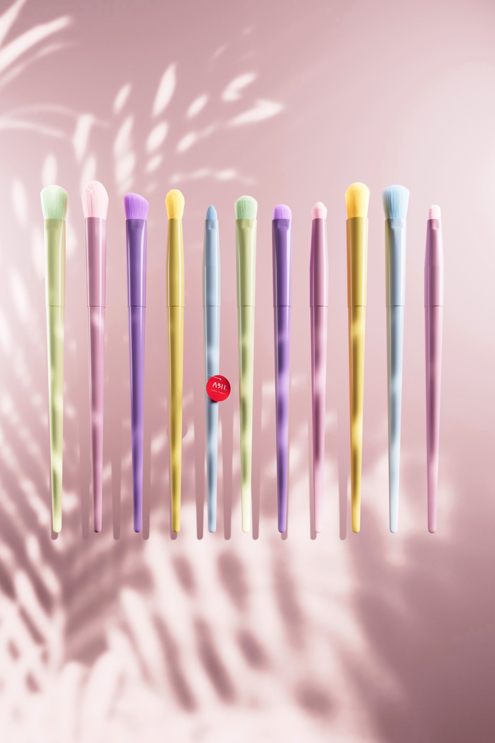 Colourful Minimalist 17-Piece Makeup Brush Set A&H